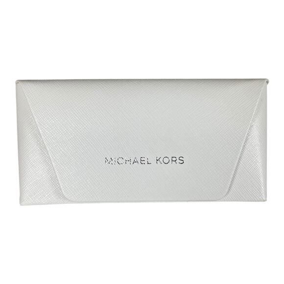 Michael Kors White Hard Sunglass/Eyeglass Case With Cloth - Picture 1 of 4